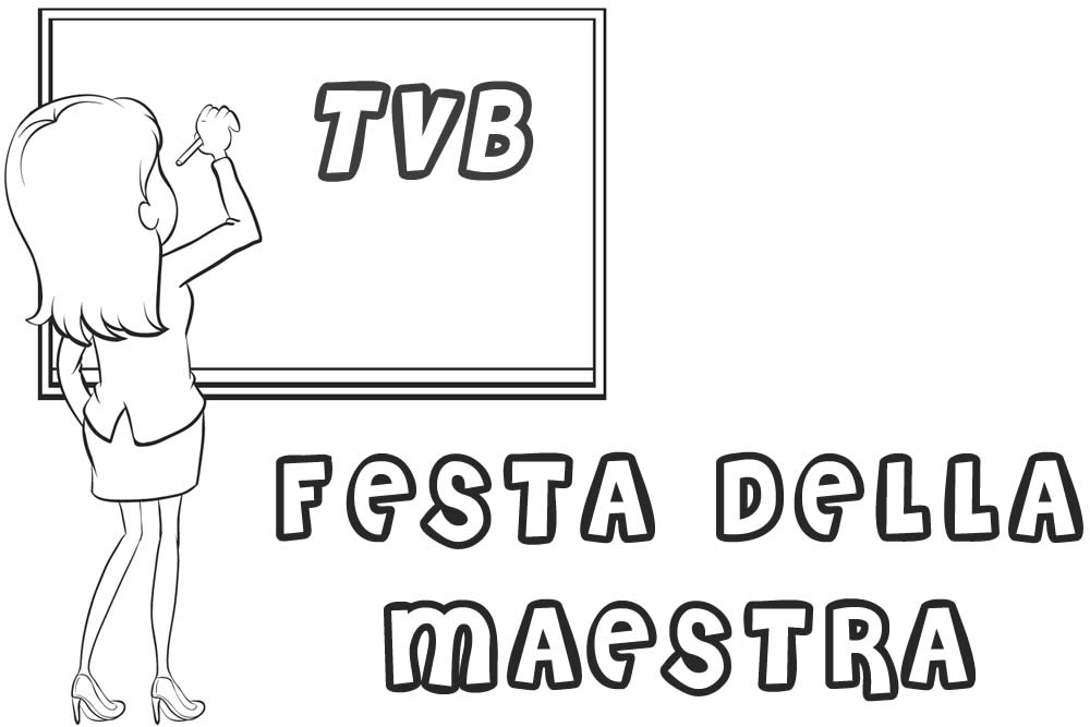 Disegno Colorare - Festa della Maestra