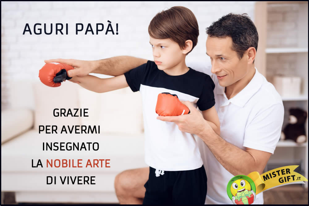 Immagine Festa del Papà - Papà Auguri, Boxe Pugilato