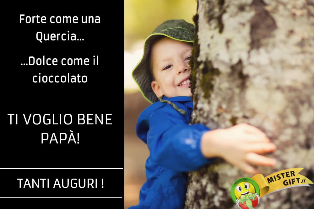 Immagine Festa del Papà - Tanti auguri Papà Bambino Albero